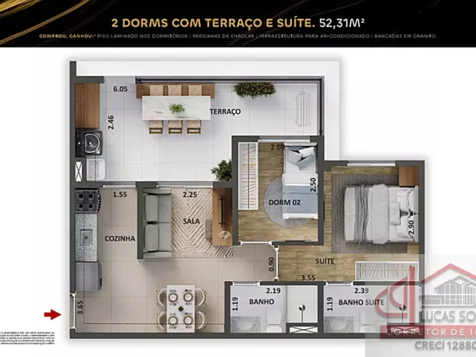 The One Chacara Santo Antonio Planta 52m